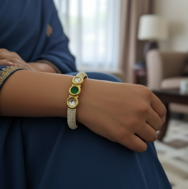 Multi-Strand Green Beaded Necklace and Earring Set